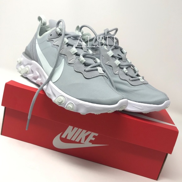 Nike Shoes Nwt Nike React Element 55 Wolf Grey Aqua W Authent Poshmark